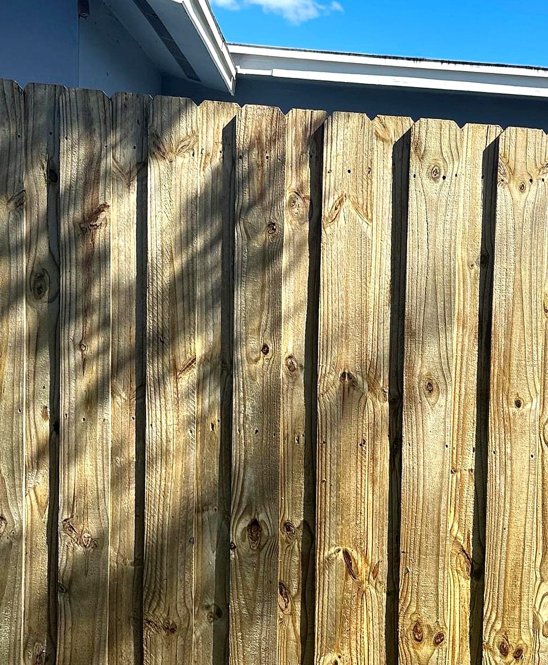 Wood fence, brought back